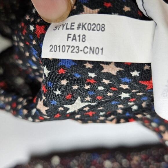 Madewell 100% Silk Ruffle-Hem Wrap Top in Starry Night Women's XS - Picture 11 of 11